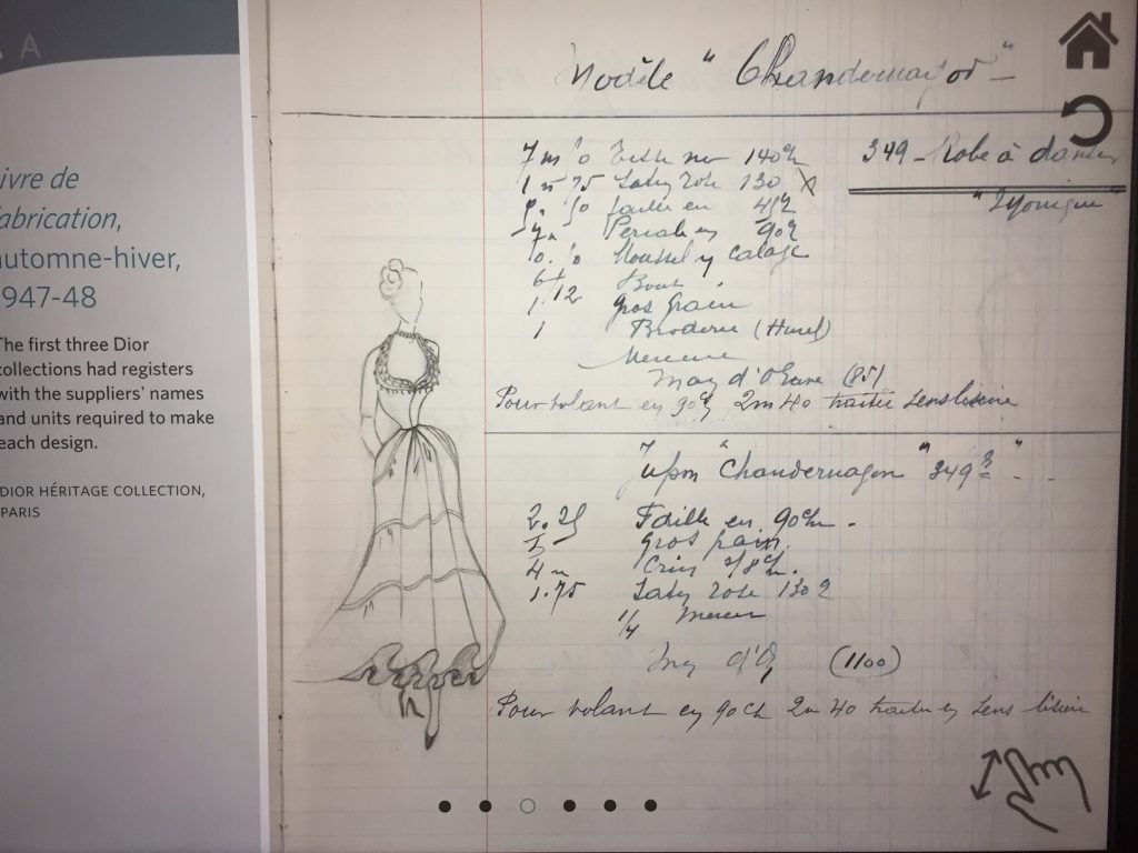 Sketches & Notes - Christian Dior From Toronto to London