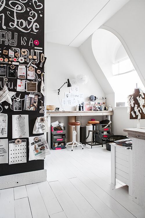 Fashion designers white home office