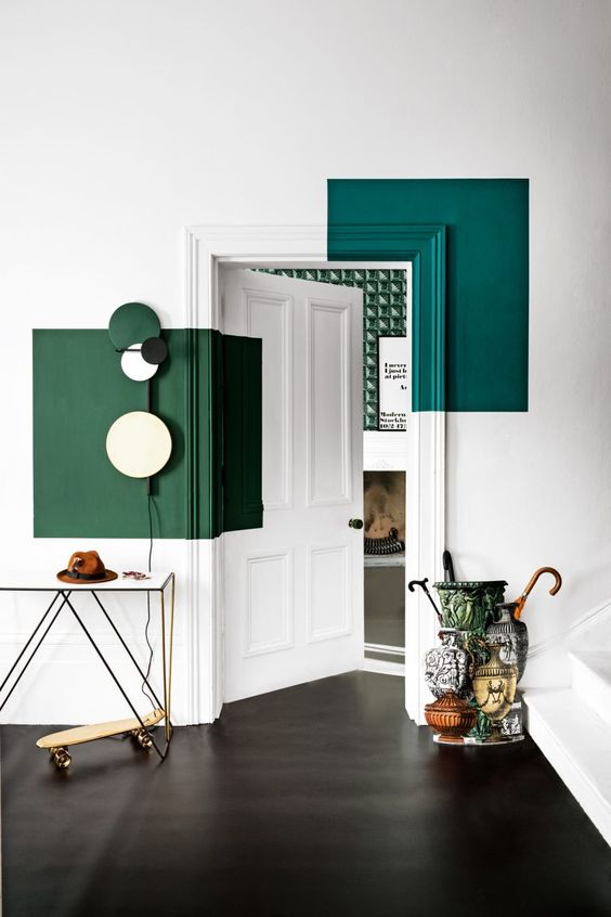 Colour Blocking For Your Interiors - Green Blocked Doorway
