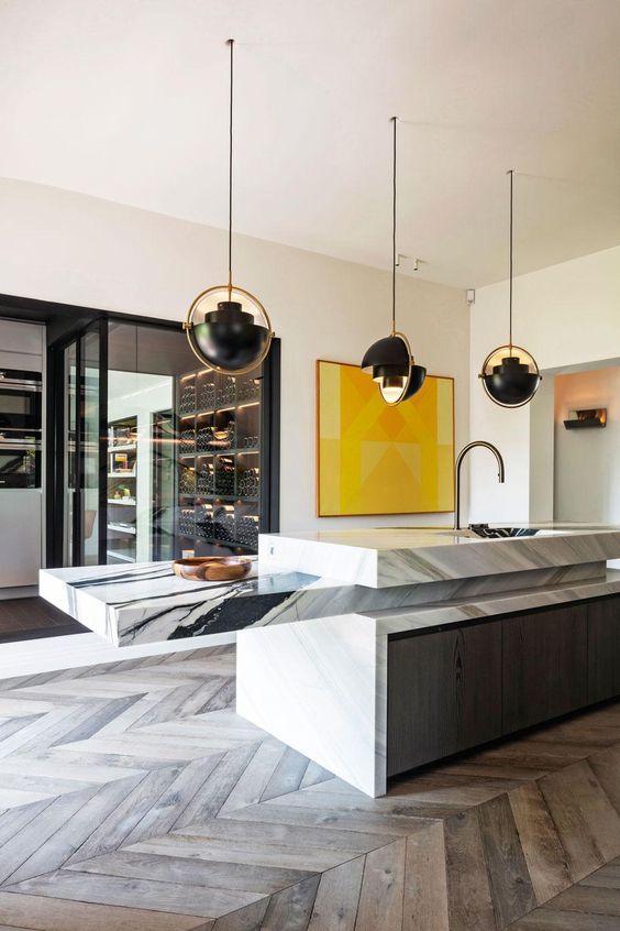 10 Interior 2020 Trends That Will Be Carrying On Next Year - Marble Kitchen Island 