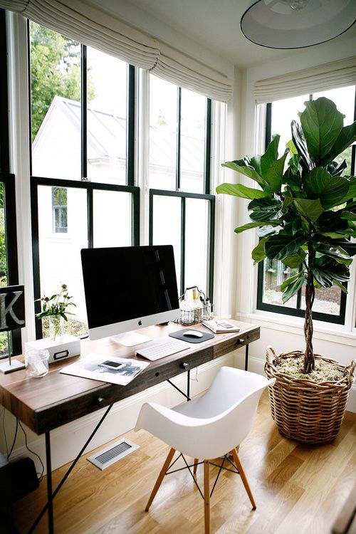 10 Tips To Create A Productive Home Office - Corner Window Home Office