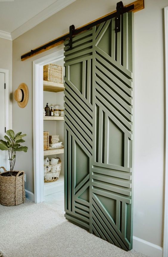 Abstract Pattern DIY Barn door