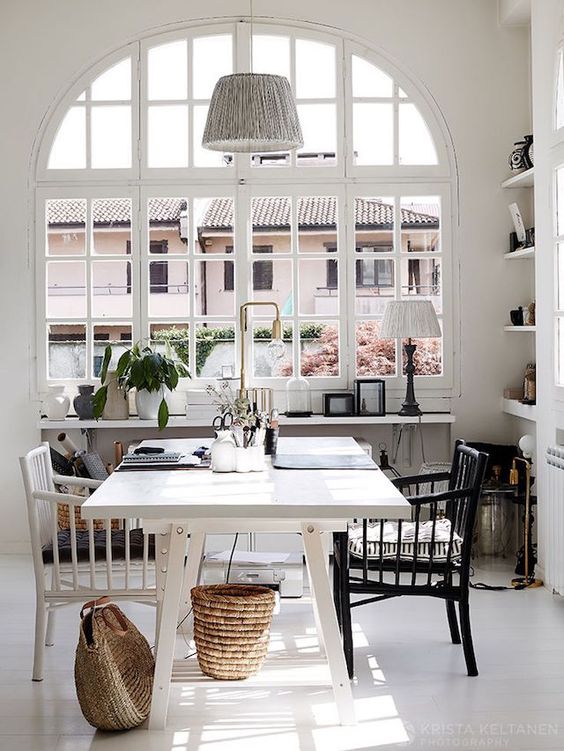 14 Inspiring Double Home Office Ideas - Window Desk