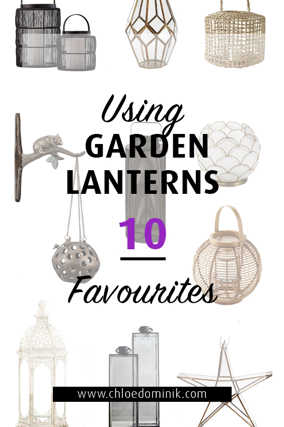Using Garden Lanterns: 10 Favourites: Adding garden lanterns for your garden decor or when hosting a garden party, is a simple and easy way to add some decorative lighting features to enhance your outdoor space and the mood. Leaving you able to enjoy the Summer night's right through until the evening. @chloedominik #lanterns #lanternsdecor #gardenlanterns #gardenpartydecorations #gardenlanternoutdoor #gardenlanternideas #gardenlightingideas