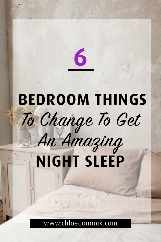 6 Bedroom Things To Change To Get An Amazing Night Sleep: Sleep is an important part of life and your day to day. Your bedroom plays an important part of getting a better sleep. There are some things in your bedroom you can change which will improve your sleep. Here are some calming bedroom ideas which includes cosmetics and night time habits when getting ready to settle down. @chloedominik #calmingbedroomideas #calmingbedroomdecor #sleeproutine #bedroomsleepbetter #bedroomideasforbettersleep