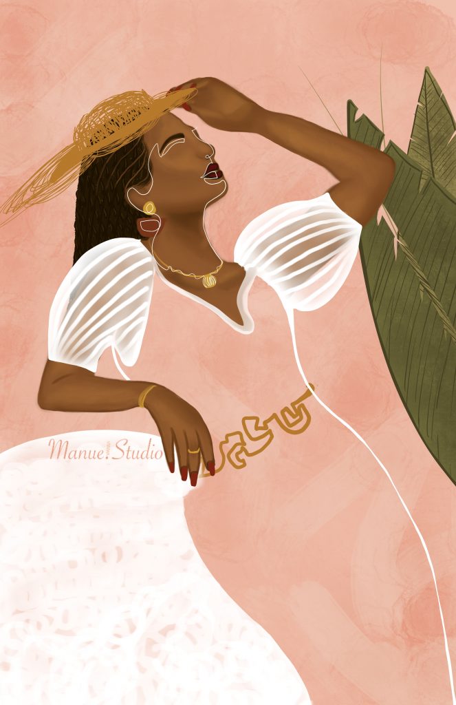 Bold & Beautiful Togo Inspired - Featured Artist: Manue Akue-Gedu: Bold and beautiful illustration of a black woman posing on a side angle with a pink background and line work overlaid of the facial features artwork by West African illustrator Manue Akue-Gedu @chloedominik #blackartists #blackartwork #blackillustrationart #blackillustrationgirl #blackwomanillustrationart #togoafricaart #africanillustrators