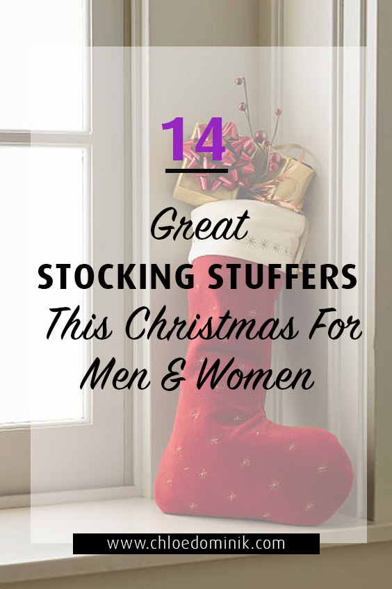14 Great Stocking Stuffers This Christmas For Women & Men: Some great adult gift ideas to put in some Christmas stockings for you and you loved ones. These presents will make great gifts for men and women and things that will actually get used. @chloedominik #stockingstuffers #stockingstuffersforadults #stockingstufferideas #mensstockingstuffersideas #christmasstockingsideas #christmasstockingsstufferideas