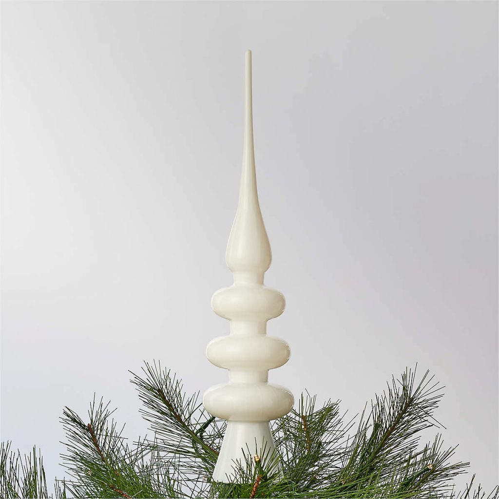 Unique Christmas Tree Toppers White Final CB2