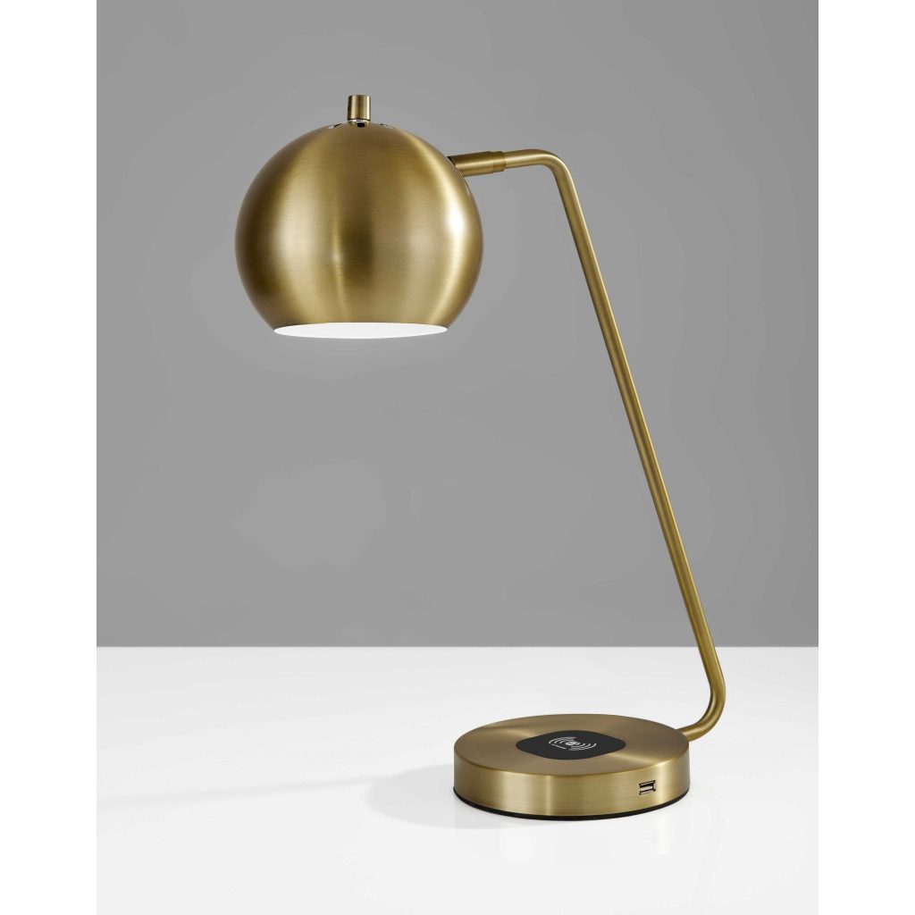 Gold Retro Wireless Station Lamp Overstock Charging Desk Lamp