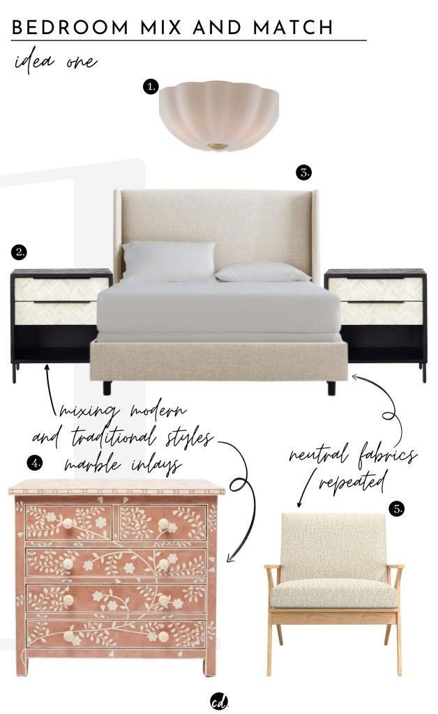 Mixing and Matching bedroom Furniture Guide One Transitional Style 