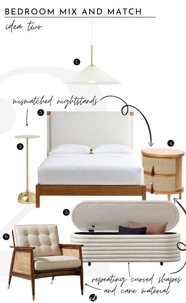 Mixing And Matching Bedroom Furniture, How To Mix And Match Dresser Nightstands