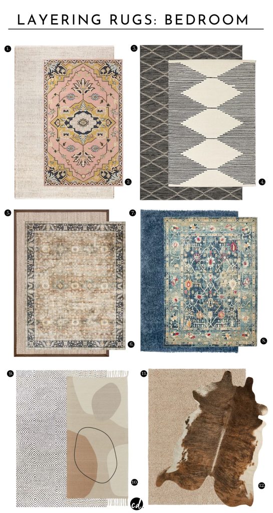 Layering rugs in the bedroom guide