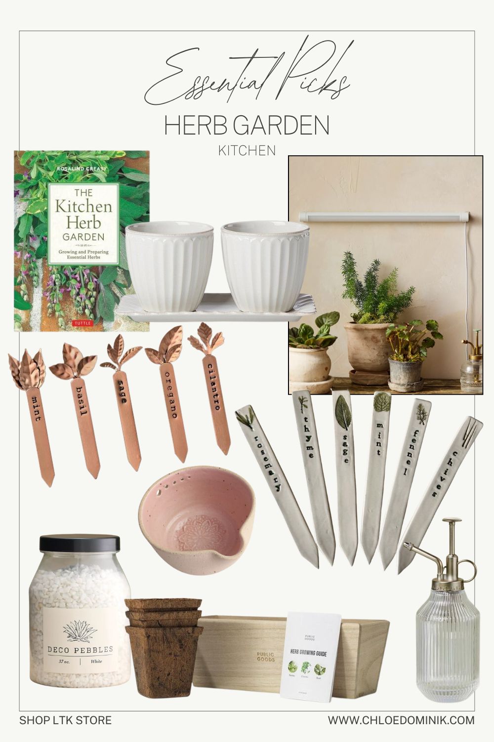 Indoor Kitchen Herb Garden - Essentials @chloedominik.com