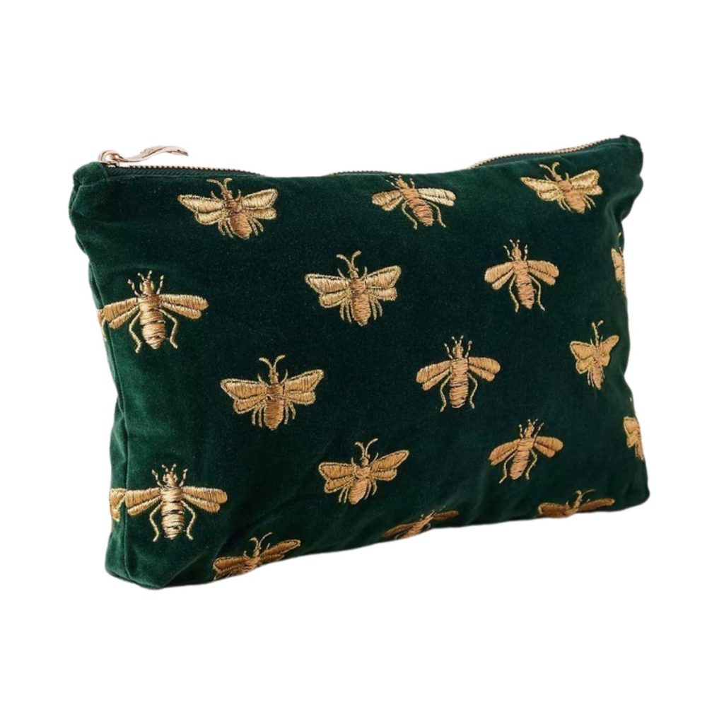 Honer Bee Embroidered Bee Pouch from Anthropologie