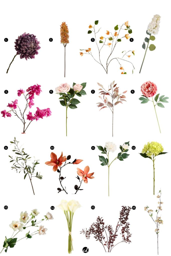 16 Pretty Faux Flower Stems For Any Season