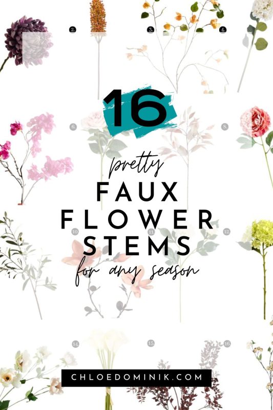 16 Pretty Faux Flower Stems For Any Season @chloedominik