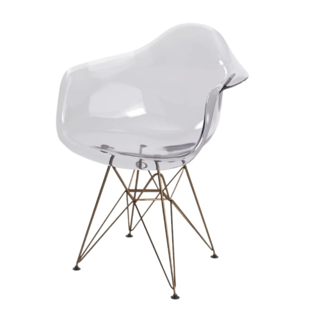 Helskdg Transparent Side Chair With Arms