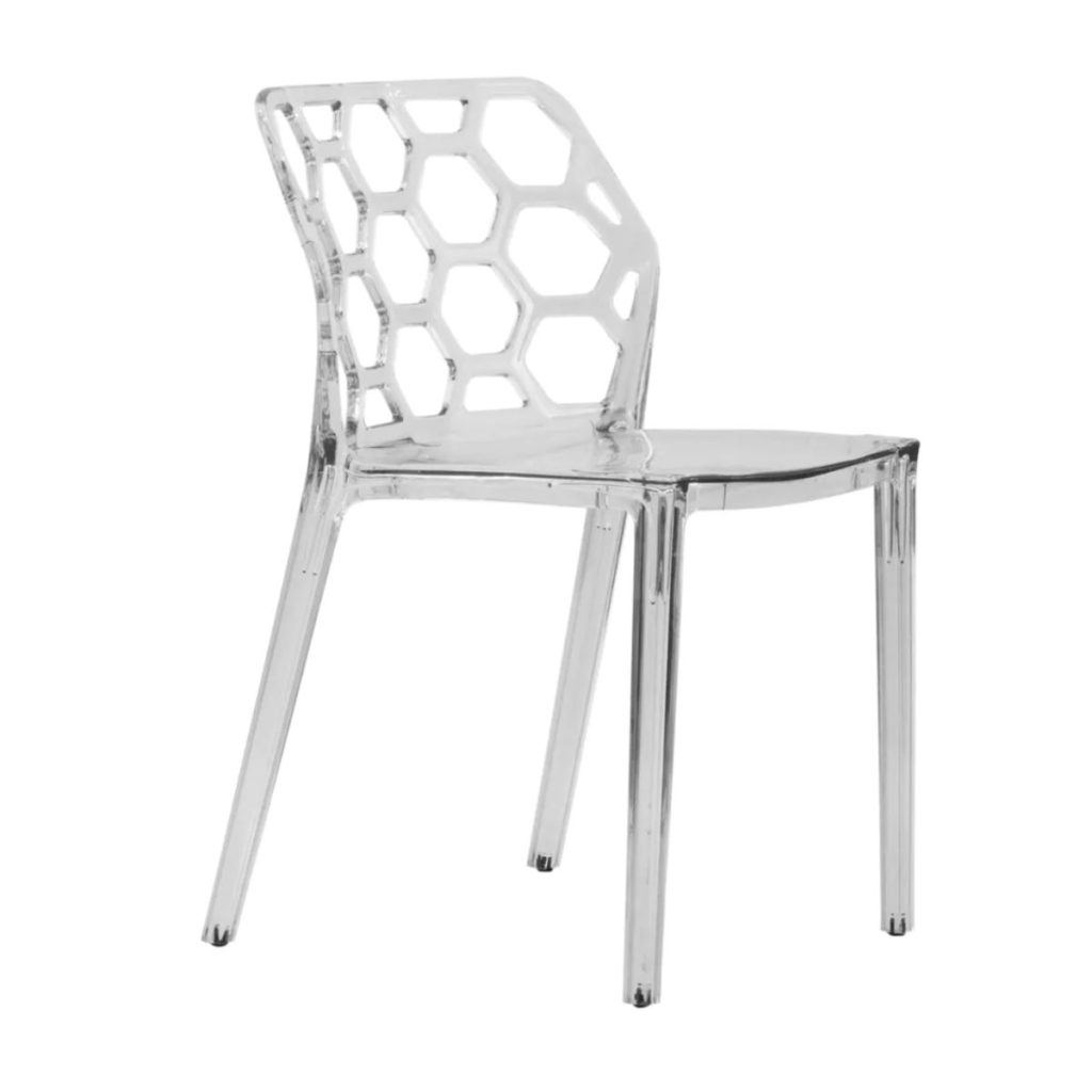 Honeycomb Plastic Dining Chair - Overstock