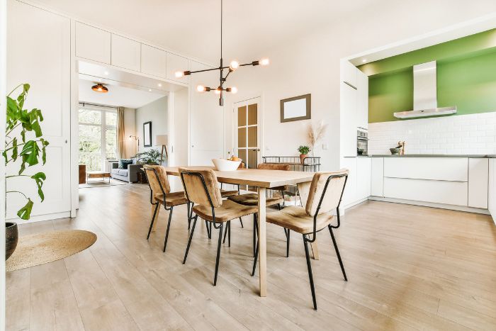 Family dining area in the kitchen