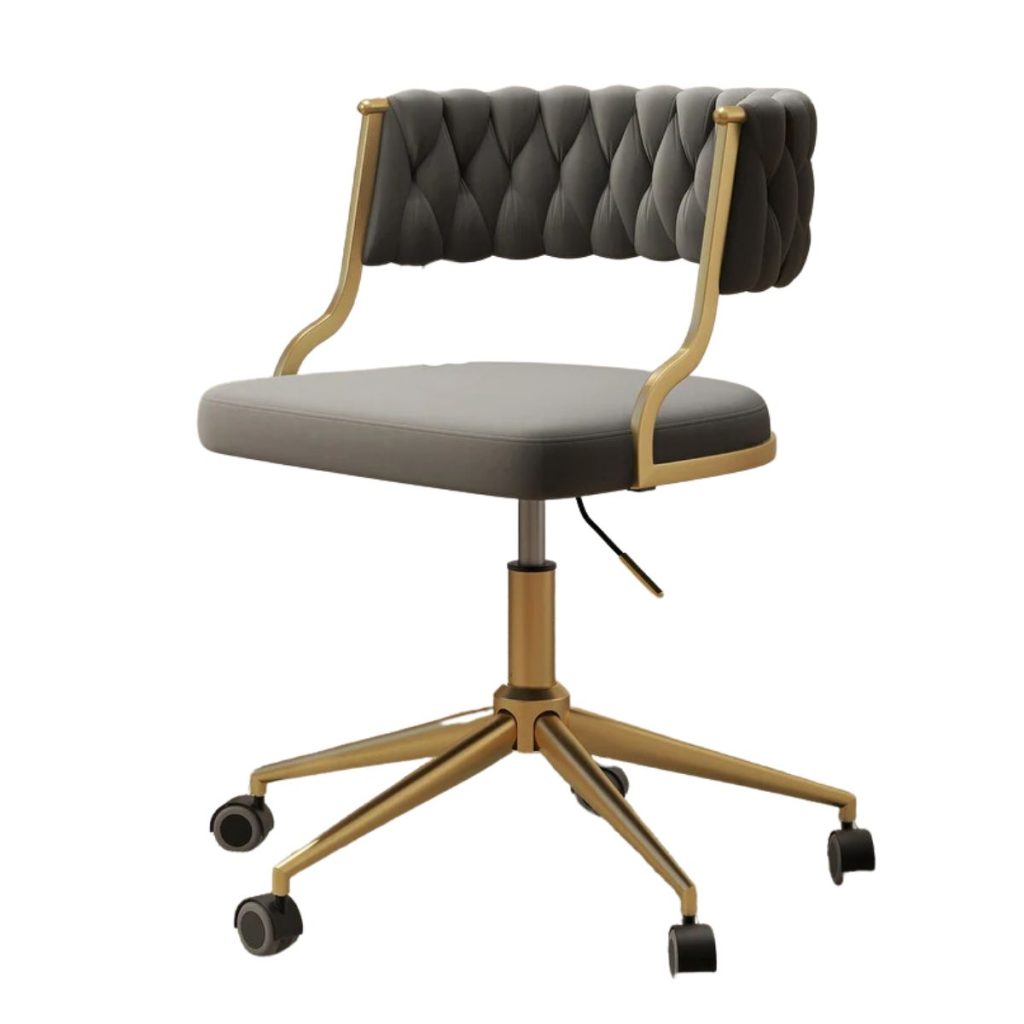 12. Office Desk Chair with Hand Woven Backrest - Overstock