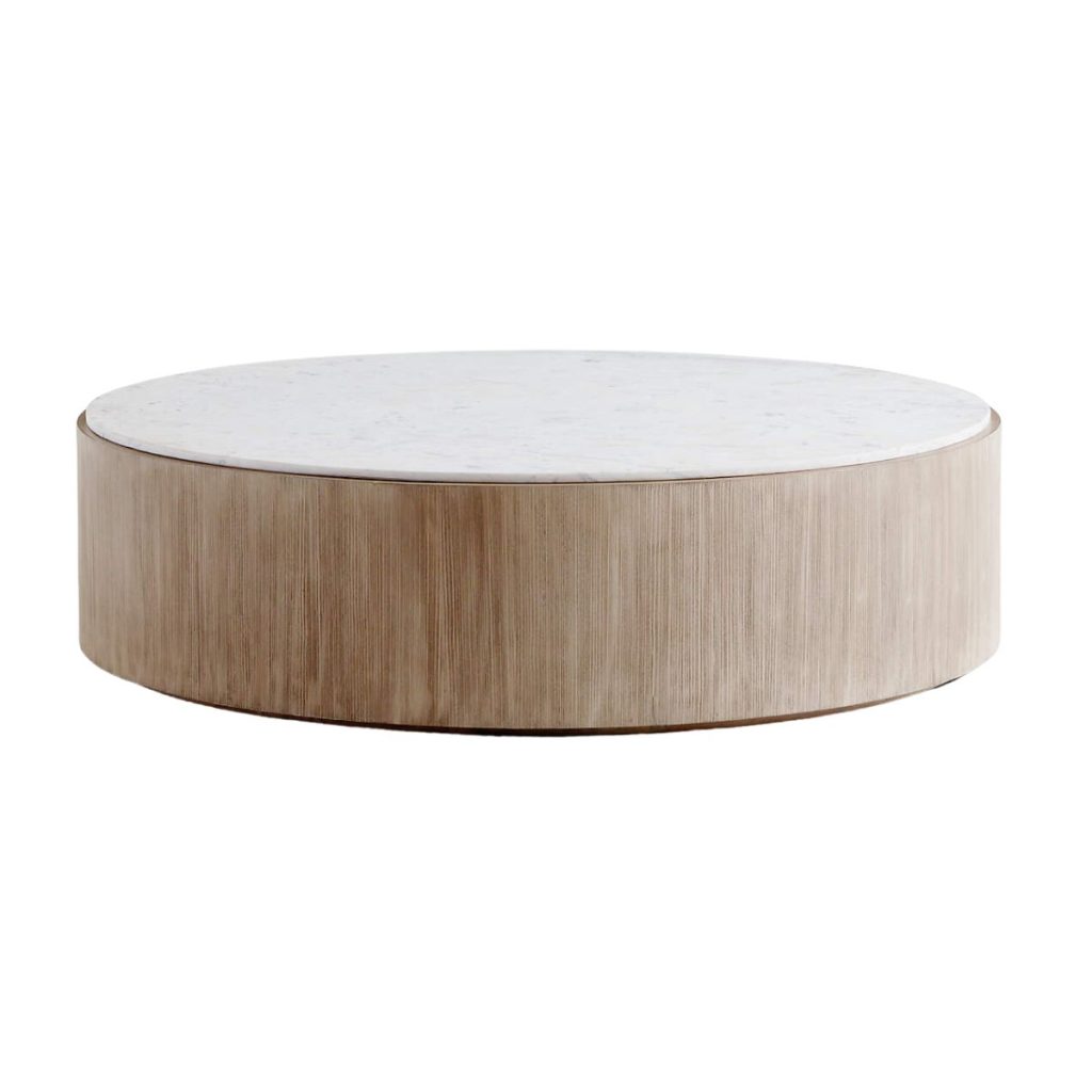 Troupe Round Pine Coffee Table - Crate & Barrel