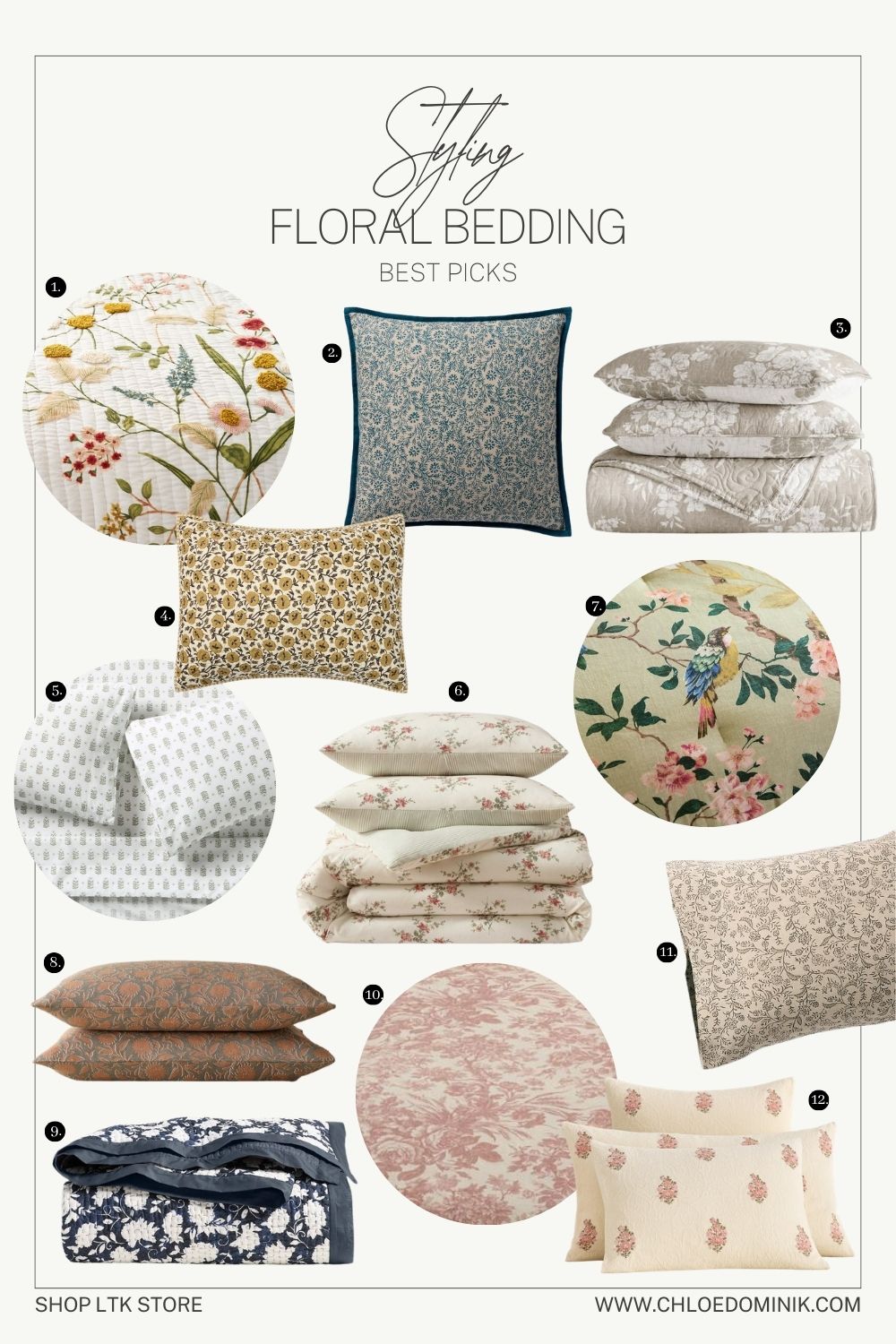Stlying: Floral Bedding Best Picks @chloe_dominik LTK
