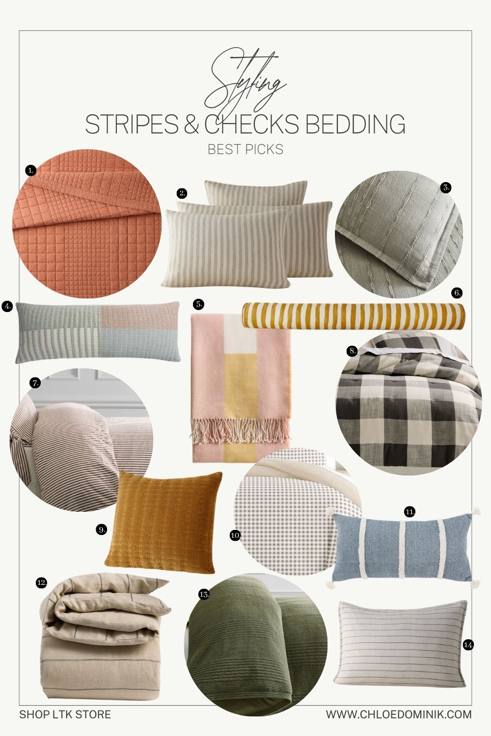 Stlying: Stripes & Checks Bedding Best Picks @chloe_dominik LTK