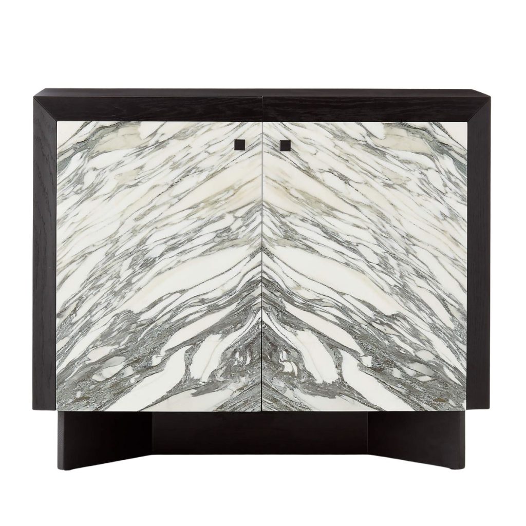 Taos Arabescato Marble Bar Cabinet from CB2