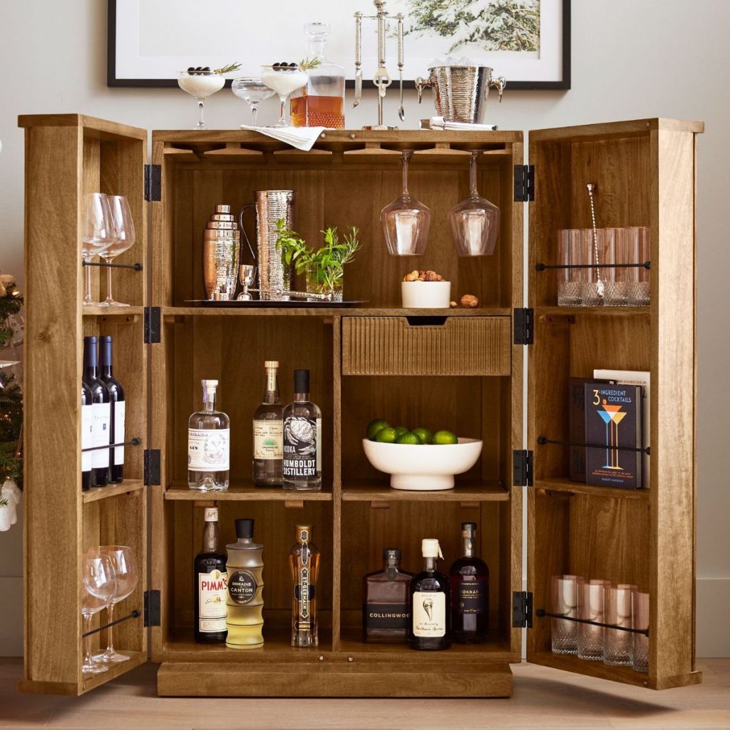 Waverly Home Bar Cabinet Open from Pottery Barn 