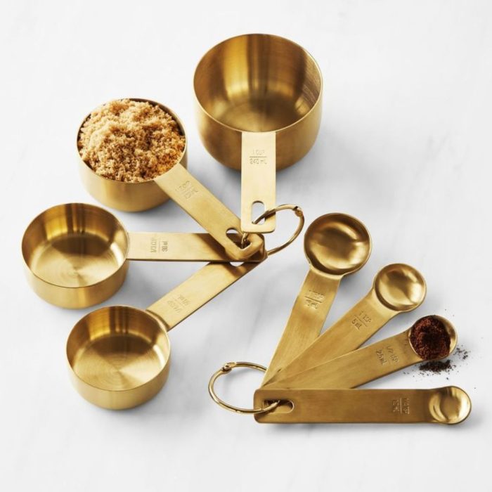 Gold Measuring Cups and Spoons - Williams and Sonoma