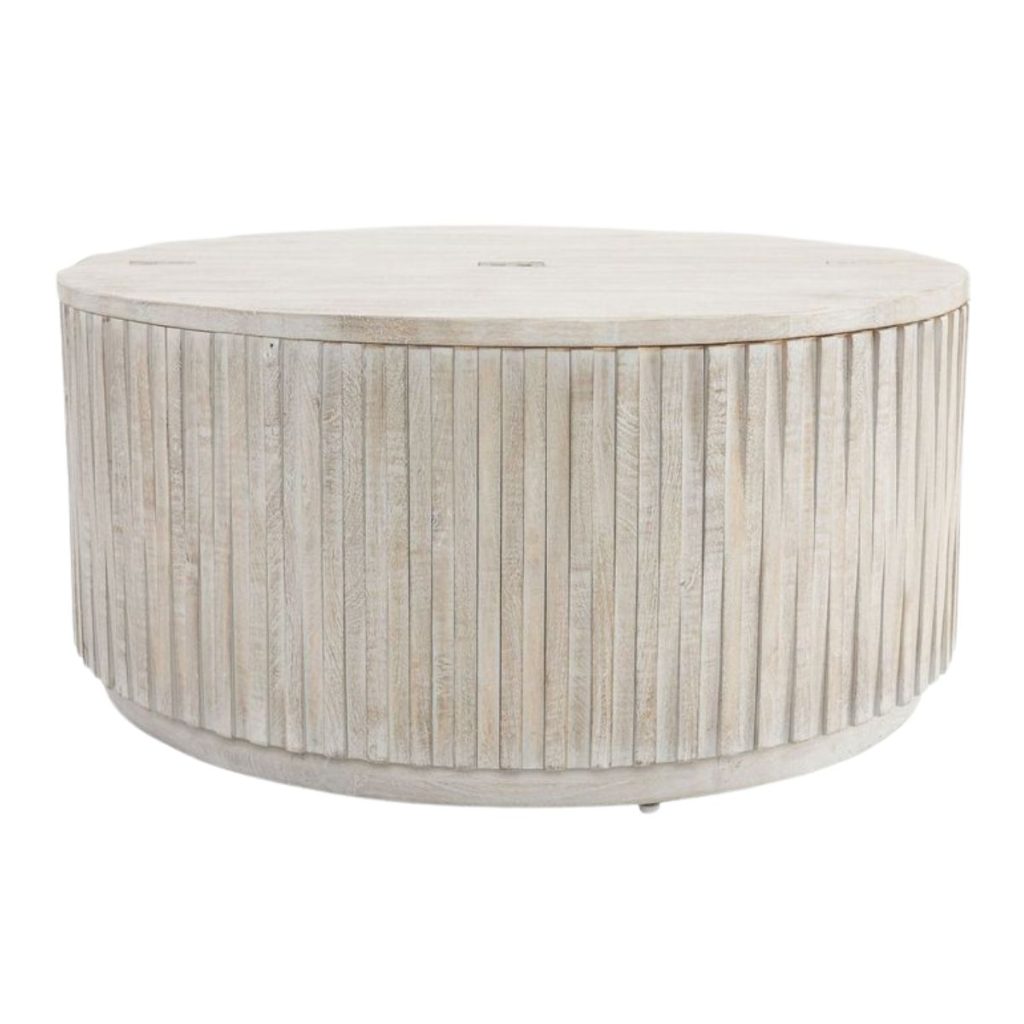 Coloma Round Storage Coffee Table -  Pottery Barn