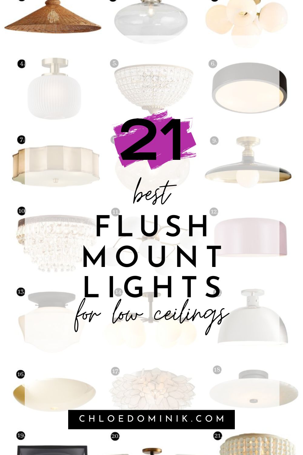 21 Best Flush Mount Lights For Low Ceilings - Chloe Dominik