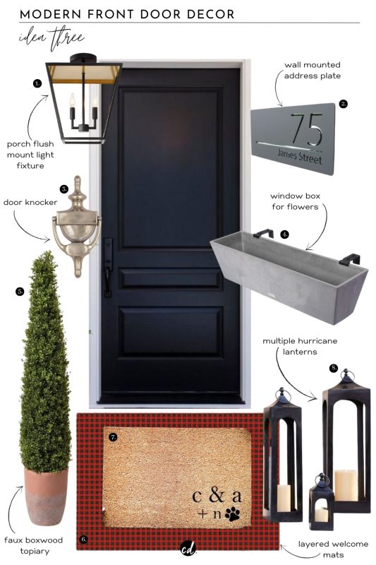 Modern Front Door Decor: 8 Great Steps To Updating Your Entry - Chloe ...