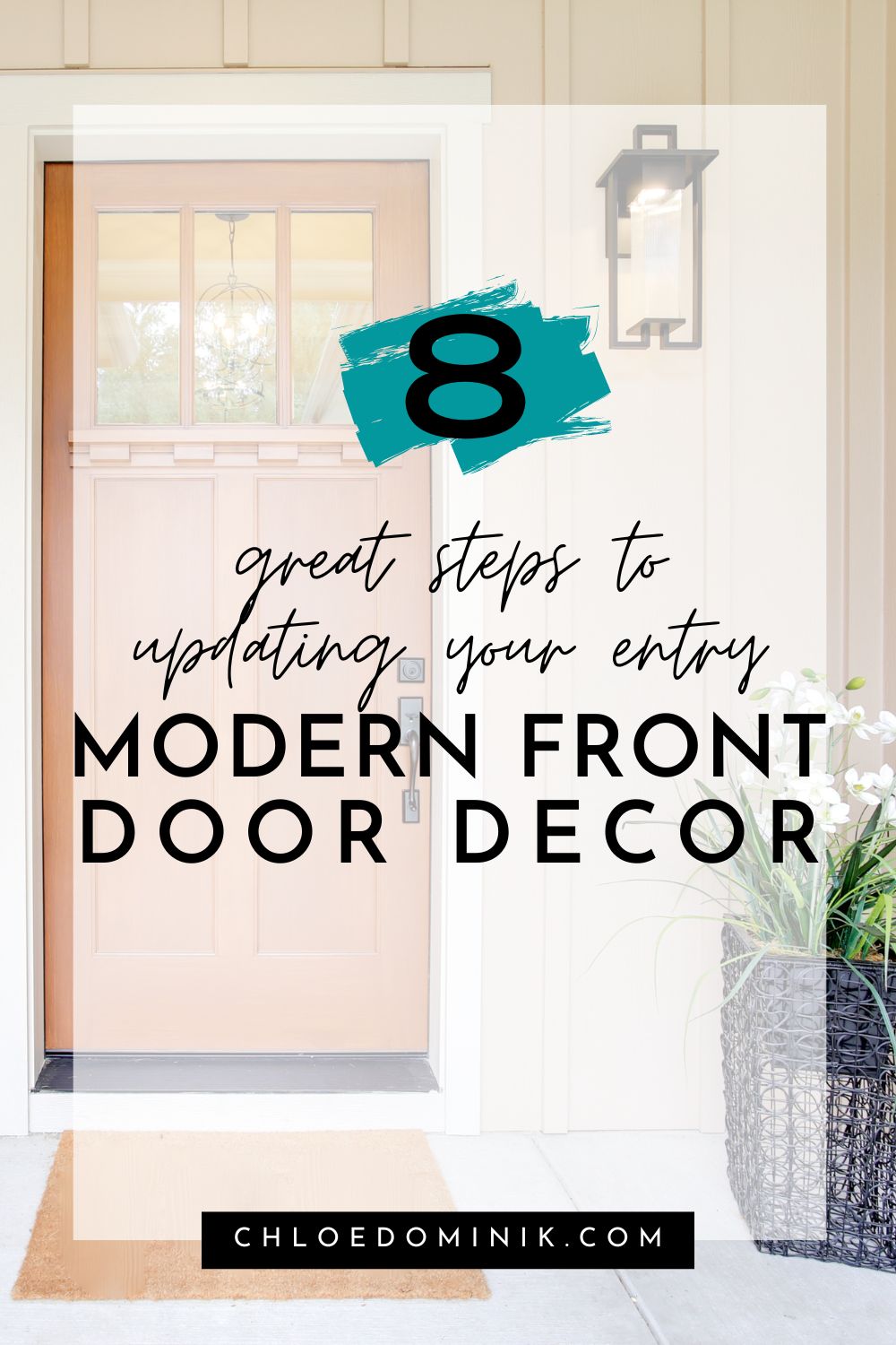 Modern Front Door Decor: 8 Great Steps To Updating Your Entry - Chloe ...
