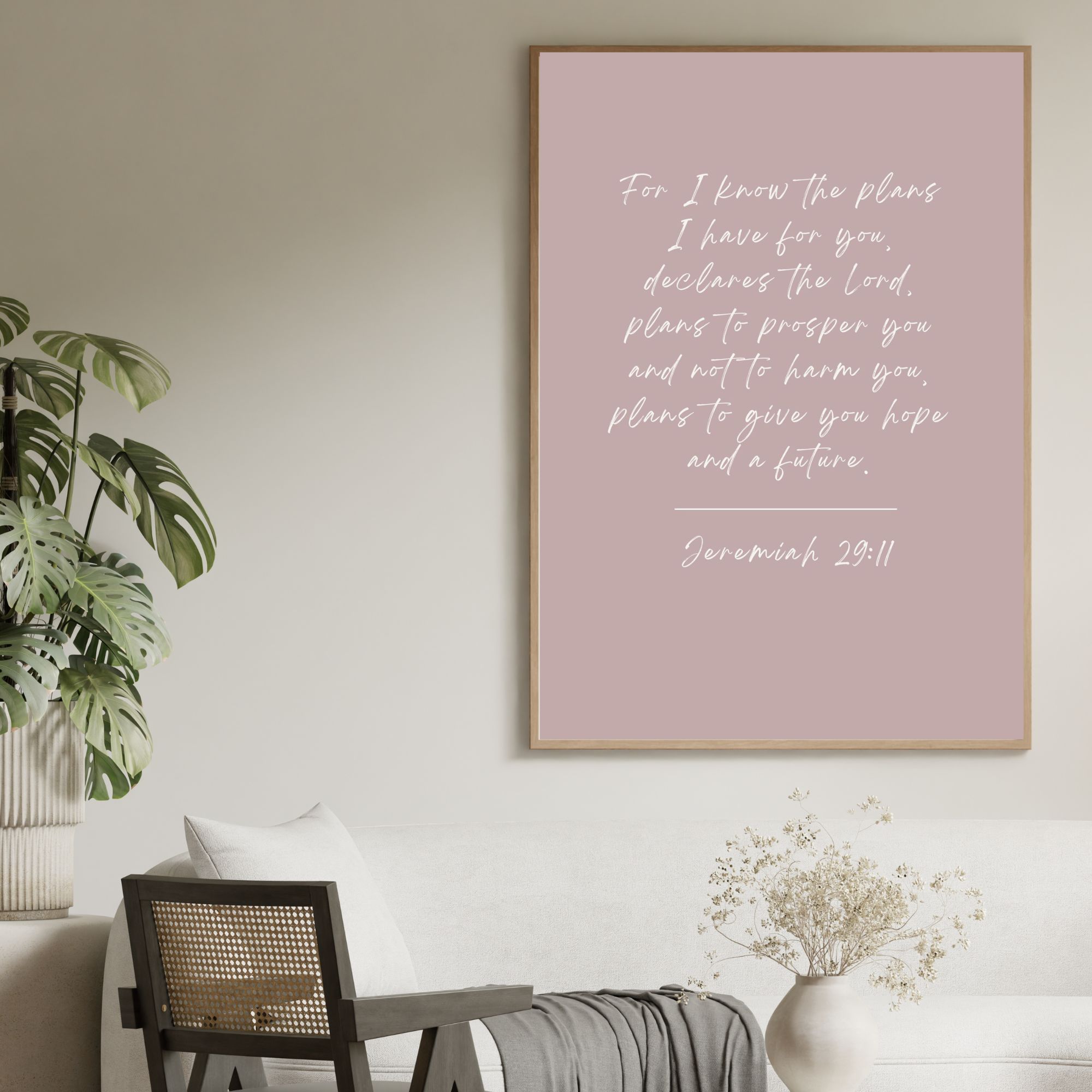 Jeremiah 29:11 Bible Verse Script - DomInkings Art Prints Etsy Shop