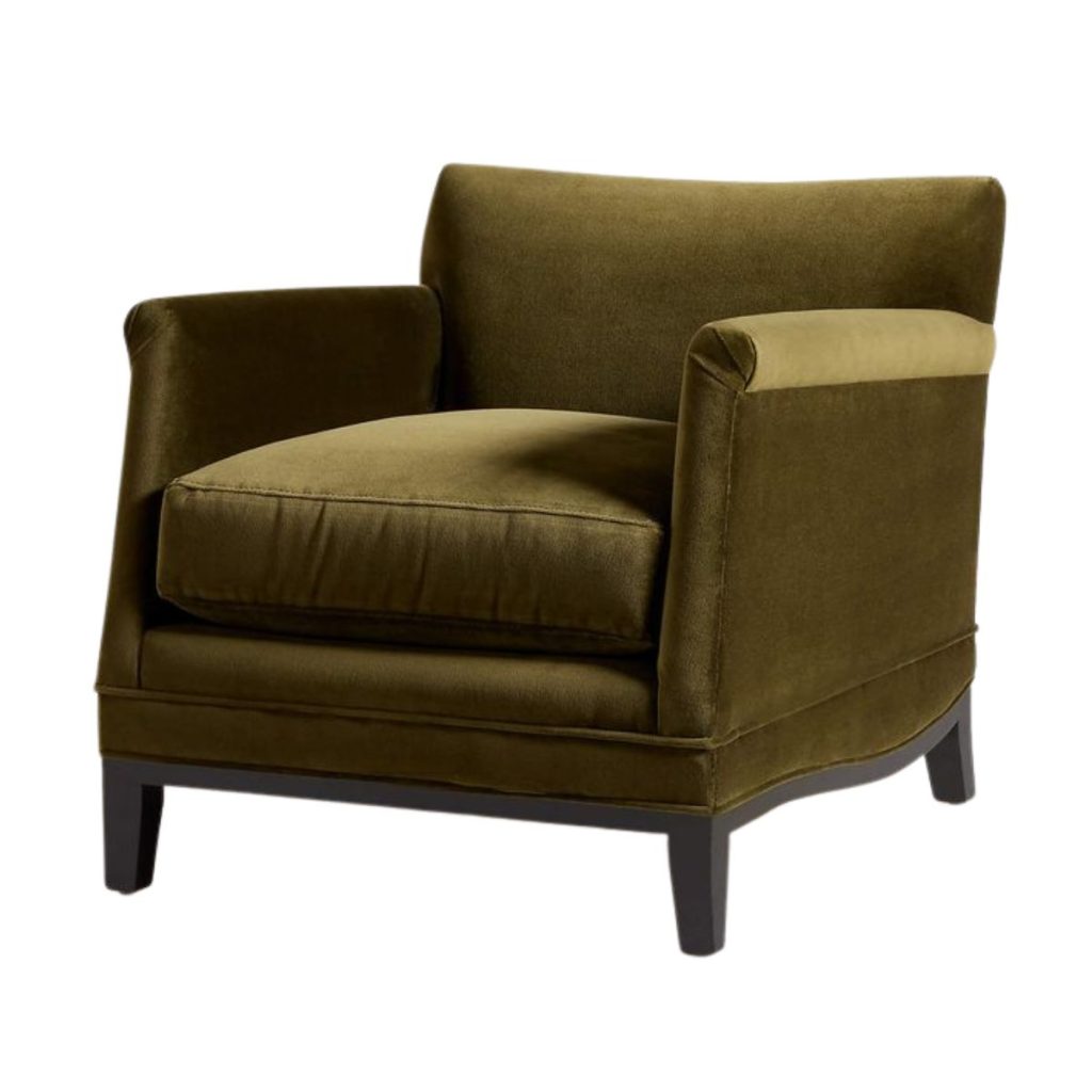 olson-olive-green-velvet-accent-chair