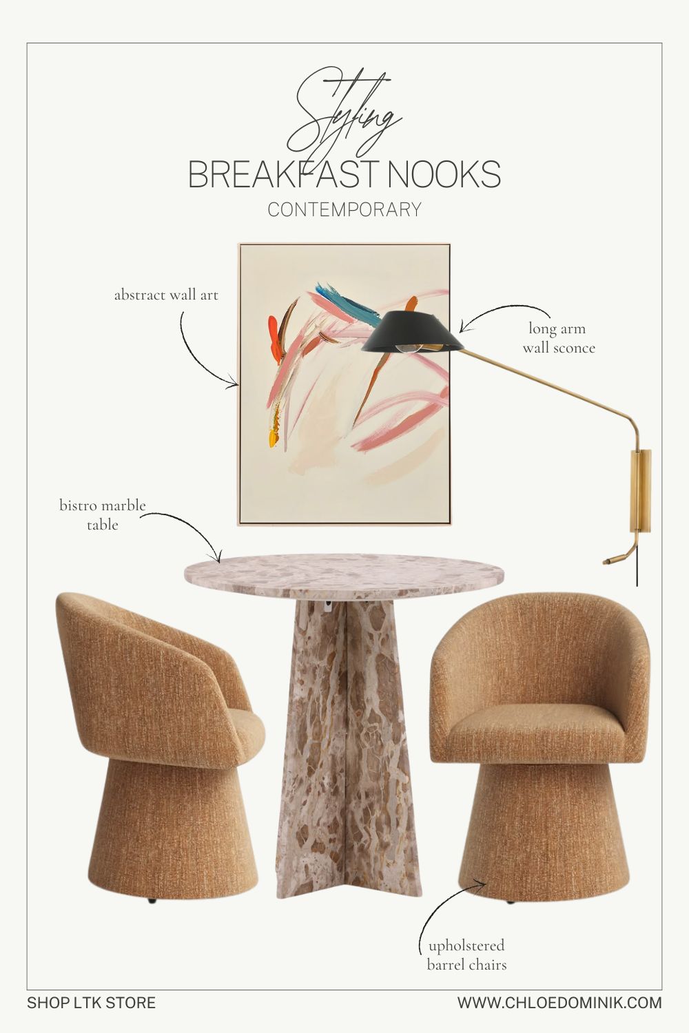 Breakfast Nooks - Contemporary Styling @chloedominik.com