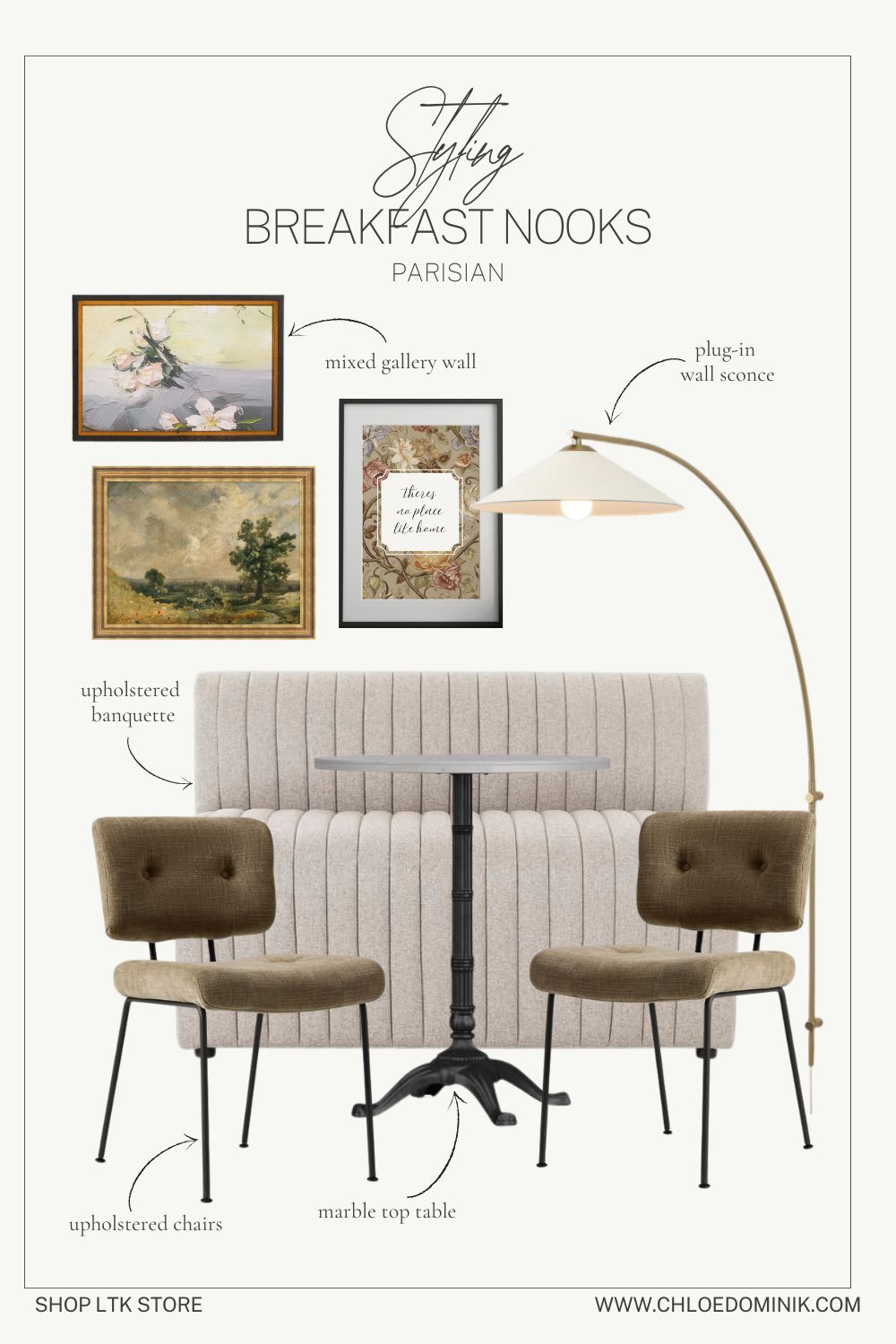 Breakfast Nooks - Parisian Styling @chloedominik.com