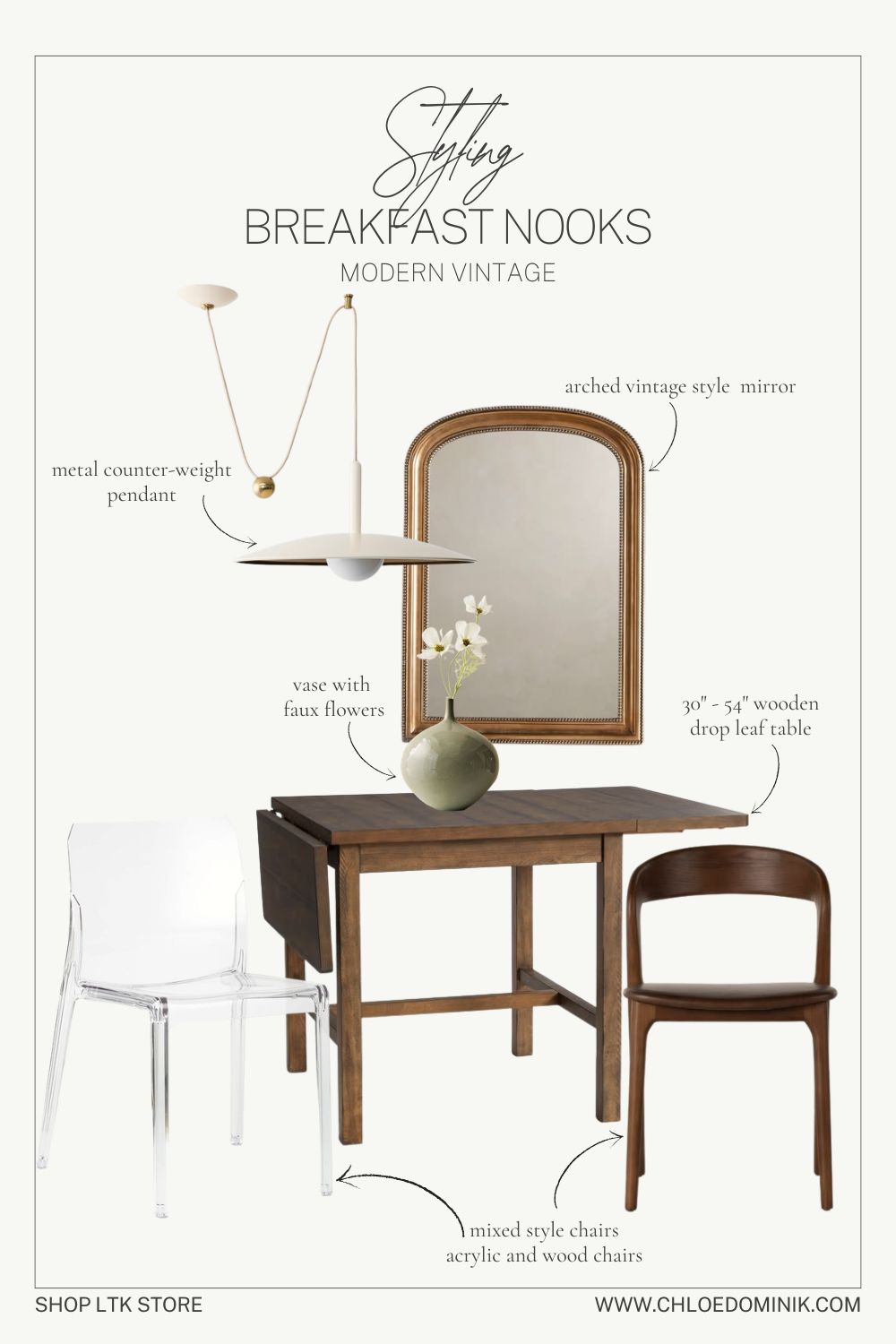 Breakfast Nooks - Modern Vintage Styling @chloedominik.com