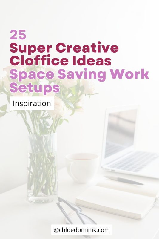 25 Super Creative Cloffice Ideas: Space Saving Work Setups