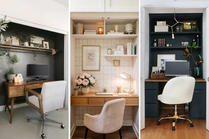 25 Super Creative Cloffice Ideas: Space Saving Work Setups