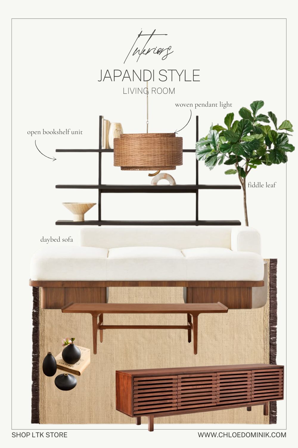 Japandi living room design. 

Shop and follow chloe_dominik on LTK for more interior design inspiration.