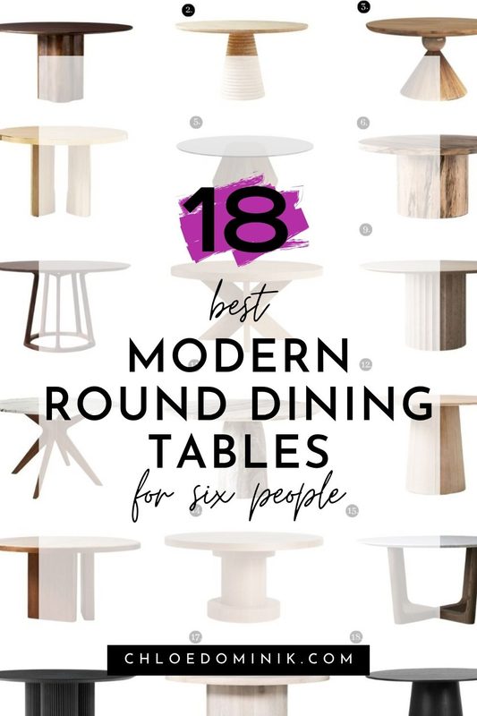 Modern Round Dining Tables That 6 People Roundup - chloedominik.com