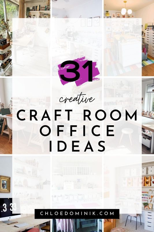 31 Creative Craft Room Office Ideas @chloedominik.com